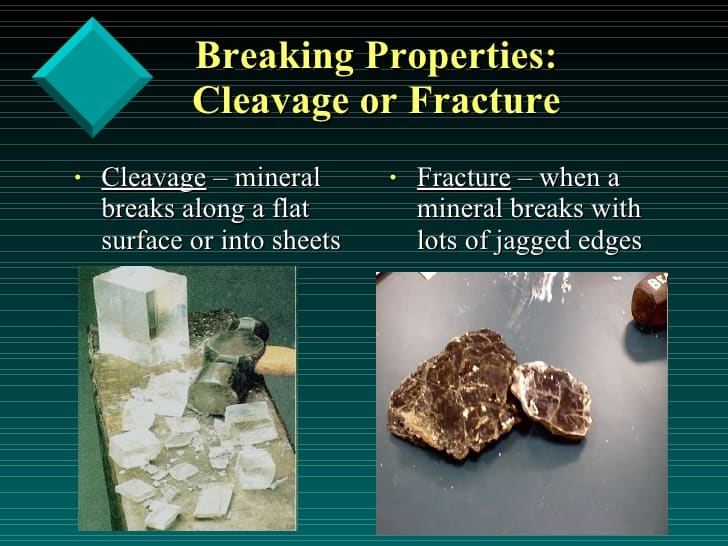 cleavage vs fracture