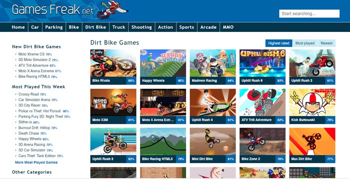Free Dirt Bike Games Online