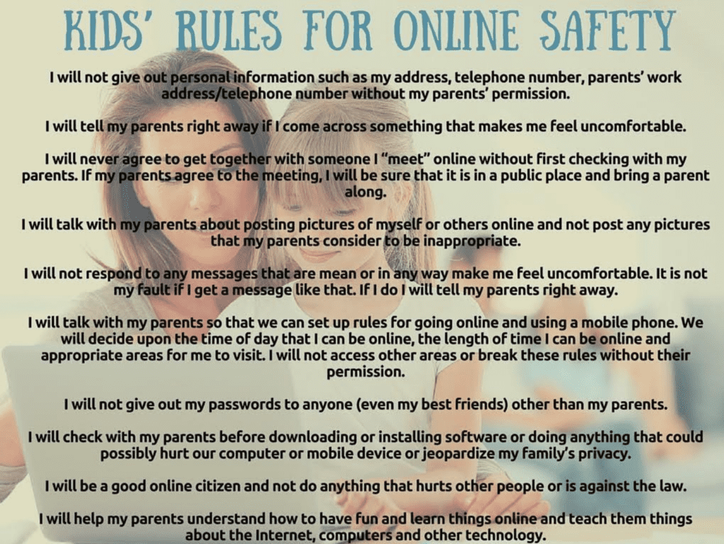 Teach your child not to post stuff that can jeopardize their privacy and character